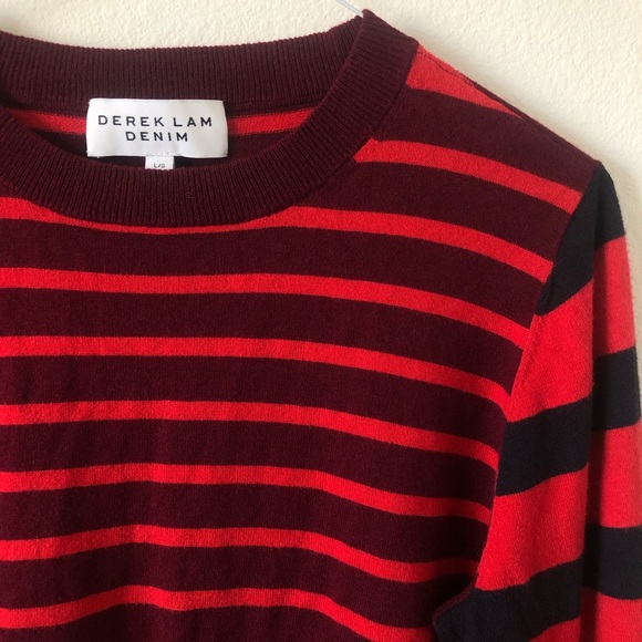 Derek Lam Denim Red/Burg, Cotton/Cashmere Sweater - Picture 4 of 10